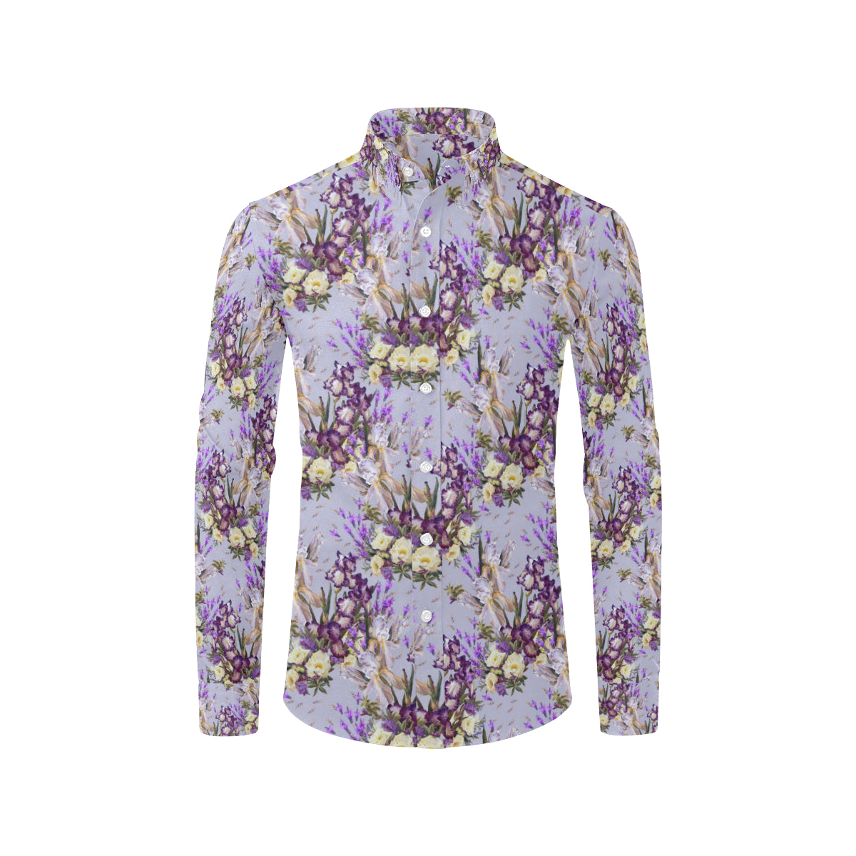 Iris Pattern Print Design IR07 Men's Long Sleeve Shirt