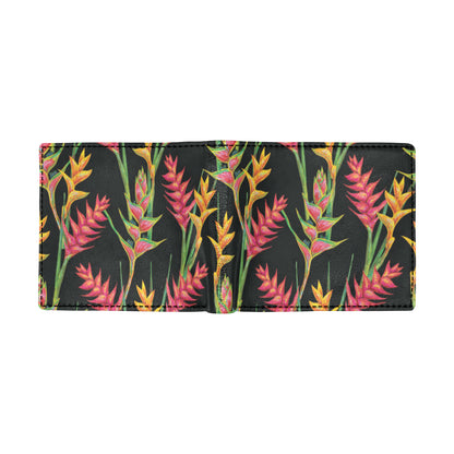 Heliconia Pattern Print Design HL01 Men's ID Card Wallet