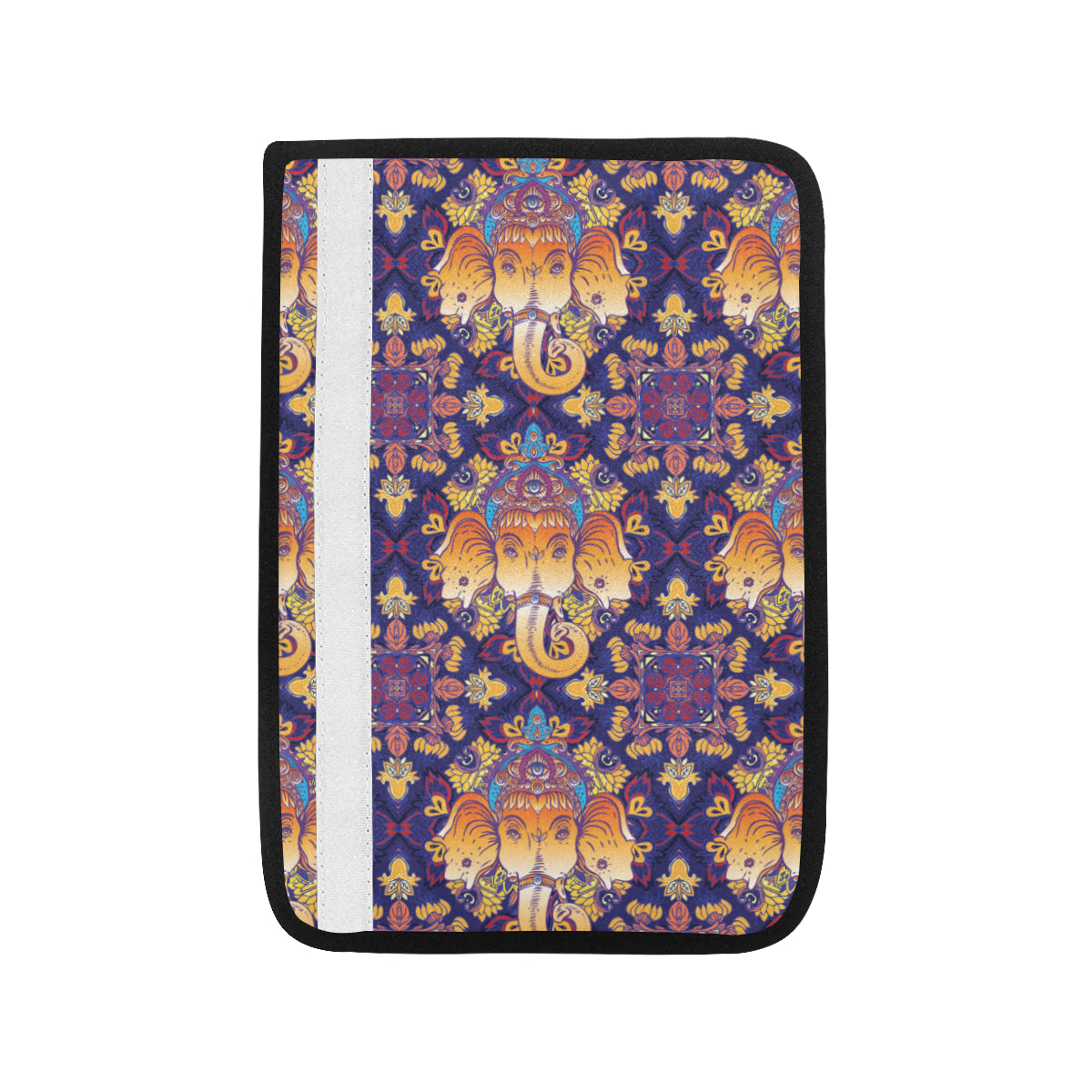 Ganesha Pattern Print Design 01 Car Seat Belt Cover