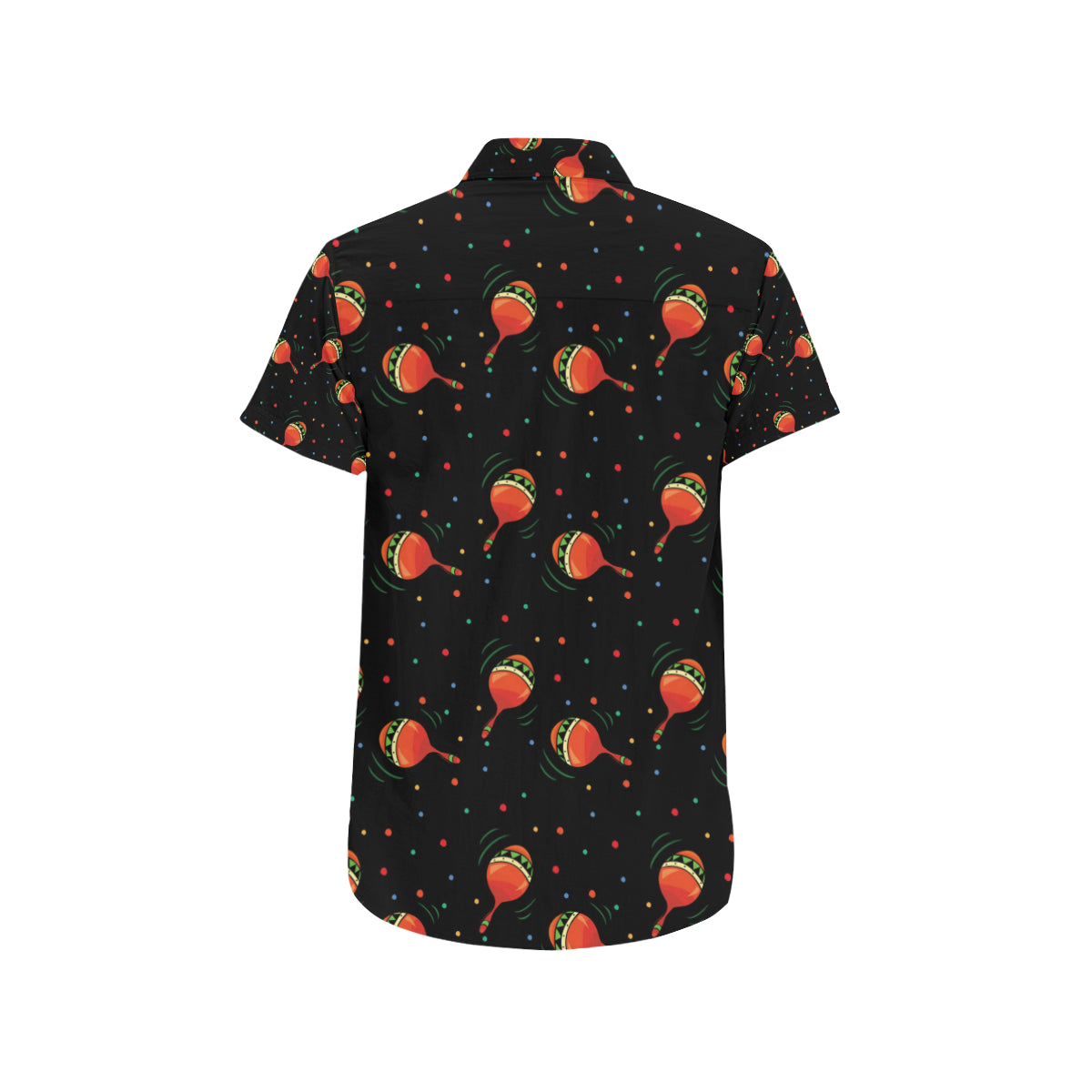 Maracas Pattern Print Design 03 Men's Short Sleeve Button Up Shirt
