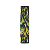 Flame Fire Yellow Pattern Car Seat Belt Cover