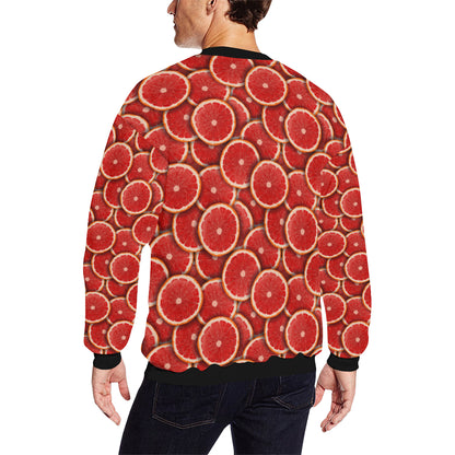 Grapefruit Pattern Print Design GF05 Men Long Sleeve Sweatshirt