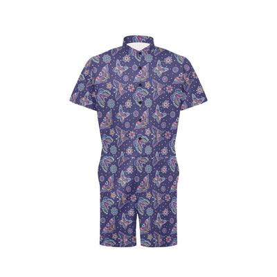 Butterfly Print Design LKS303 Men's Romper