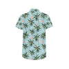 Palm Tree Pattern Print Design PT05 Men's Short Sleeve Button Up Shirt