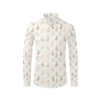 Bunny Pattern Print Design 05 Men's Long Sleeve Shirt
