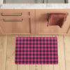 Pink Tartan Plaid Pattern Kitchen Mat