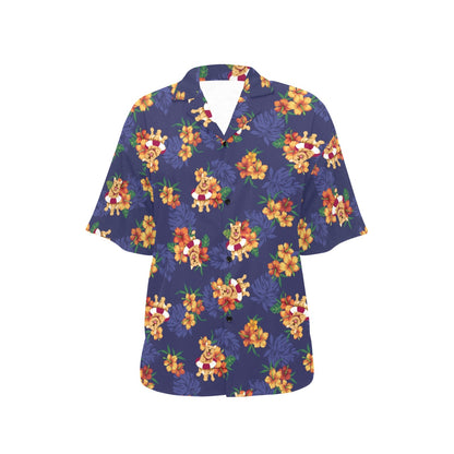 Hawaiian Themed Pattern Print Design H02 Women's Hawaiian Shirt