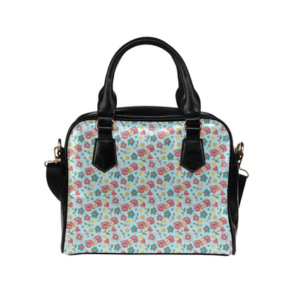 Crochet Pattern Print Design 01 Shoulder Handbag