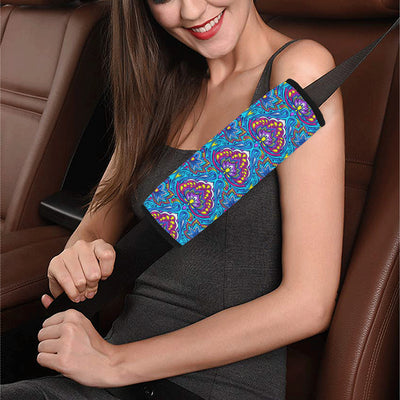 lotus Boho Pattern Print Design LO010 Car Seat Belt Cover