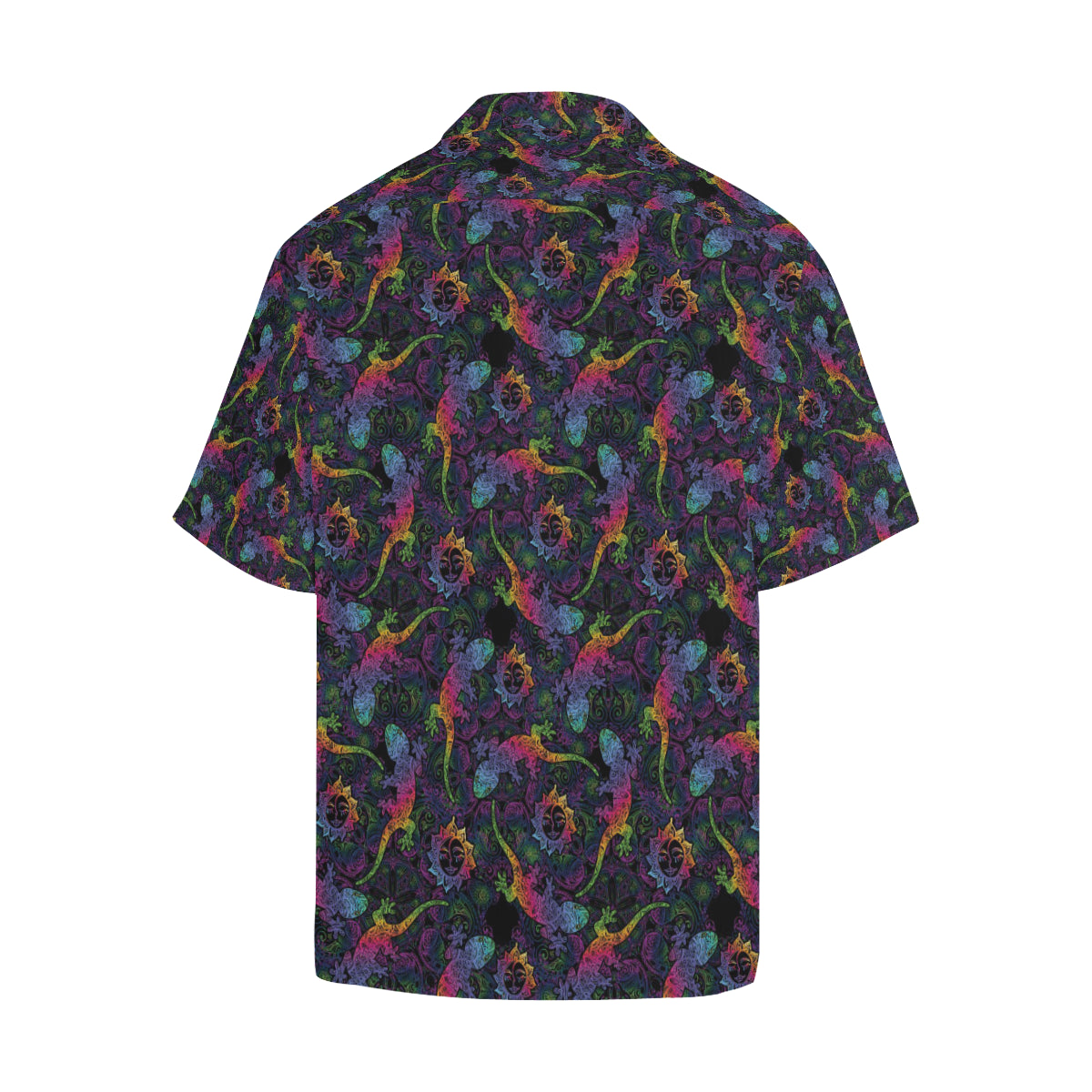 Gecko Rainbow Pattern Print Design 03 Men's Hawaiian Shirt
