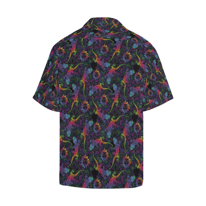 Gecko Rainbow Pattern Print Design 03 Men's Hawaiian Shirt