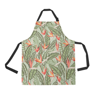 Bird Of Paradise Pattern Print Design BOP08 Apron with Pocket