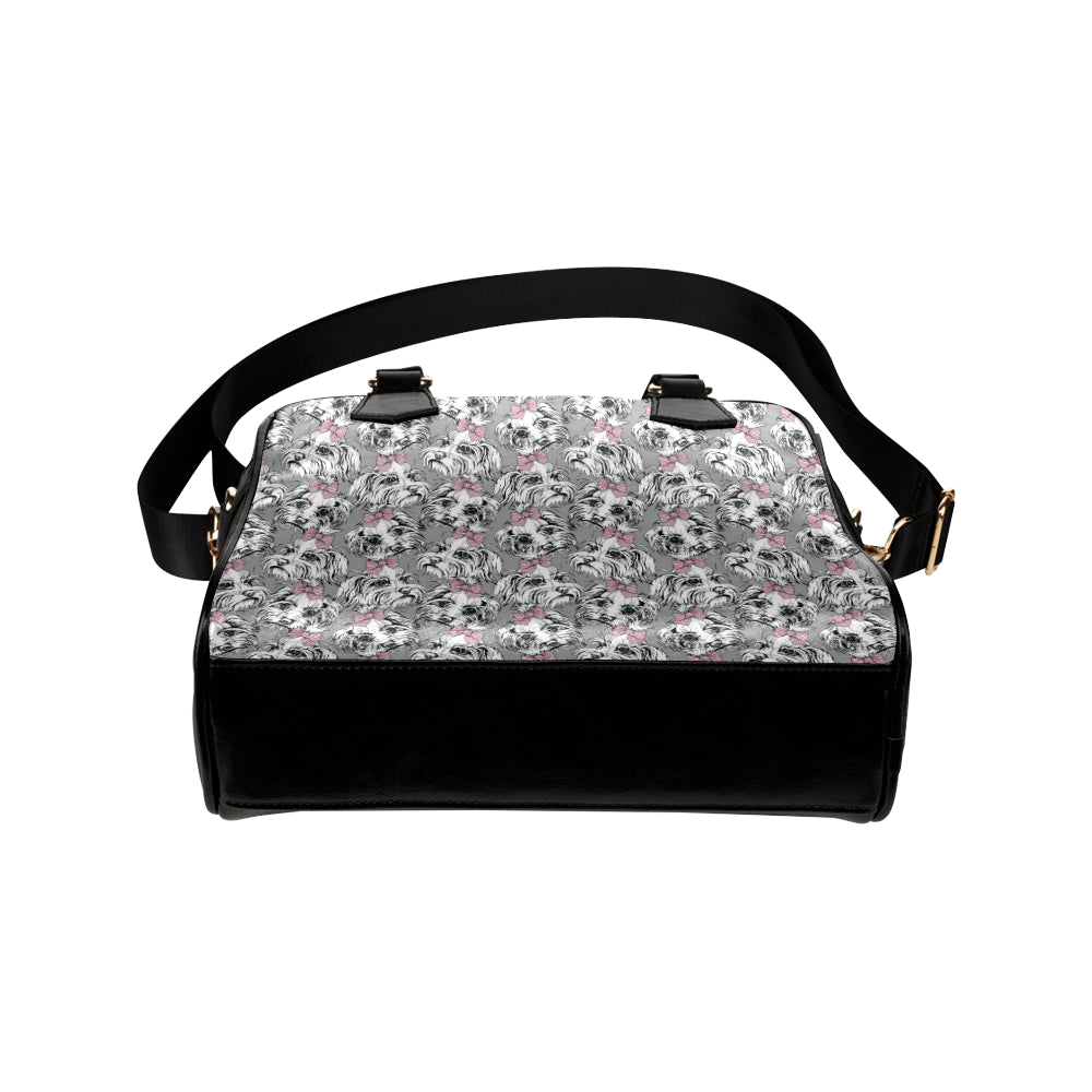 Maltese Pattern Print Design 01 Shoulder Handbag