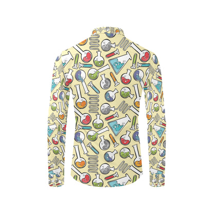 Chemical Pattern Print Design 04 Men's Long Sleeve Shirt