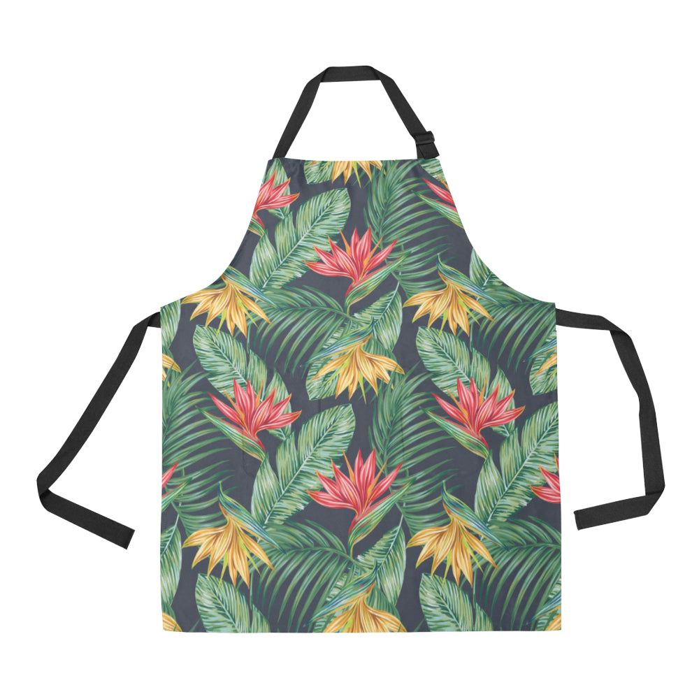 Bird Of Paradise Pattern Print Design BOP09 Apron with Pocket