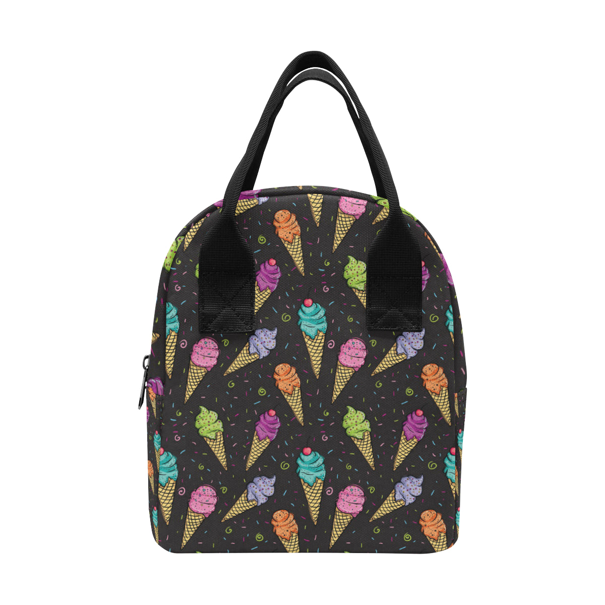 Ice Cream Pattern Print Design IC06 Insulated Lunch Bag