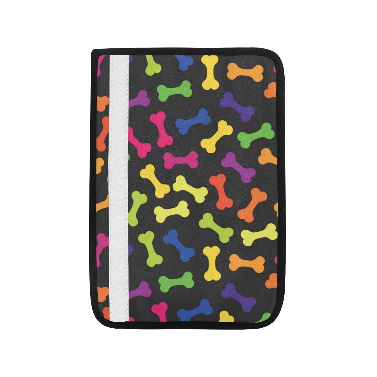 Dog Bone Neon Color Pattern Print Design 02 Car Seat Belt Cover