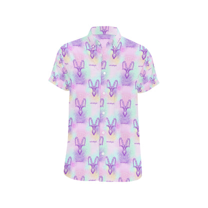 Capricorn Zodiac Pattern Print Design 02 Men's Short Sleeve Button Up Shirt