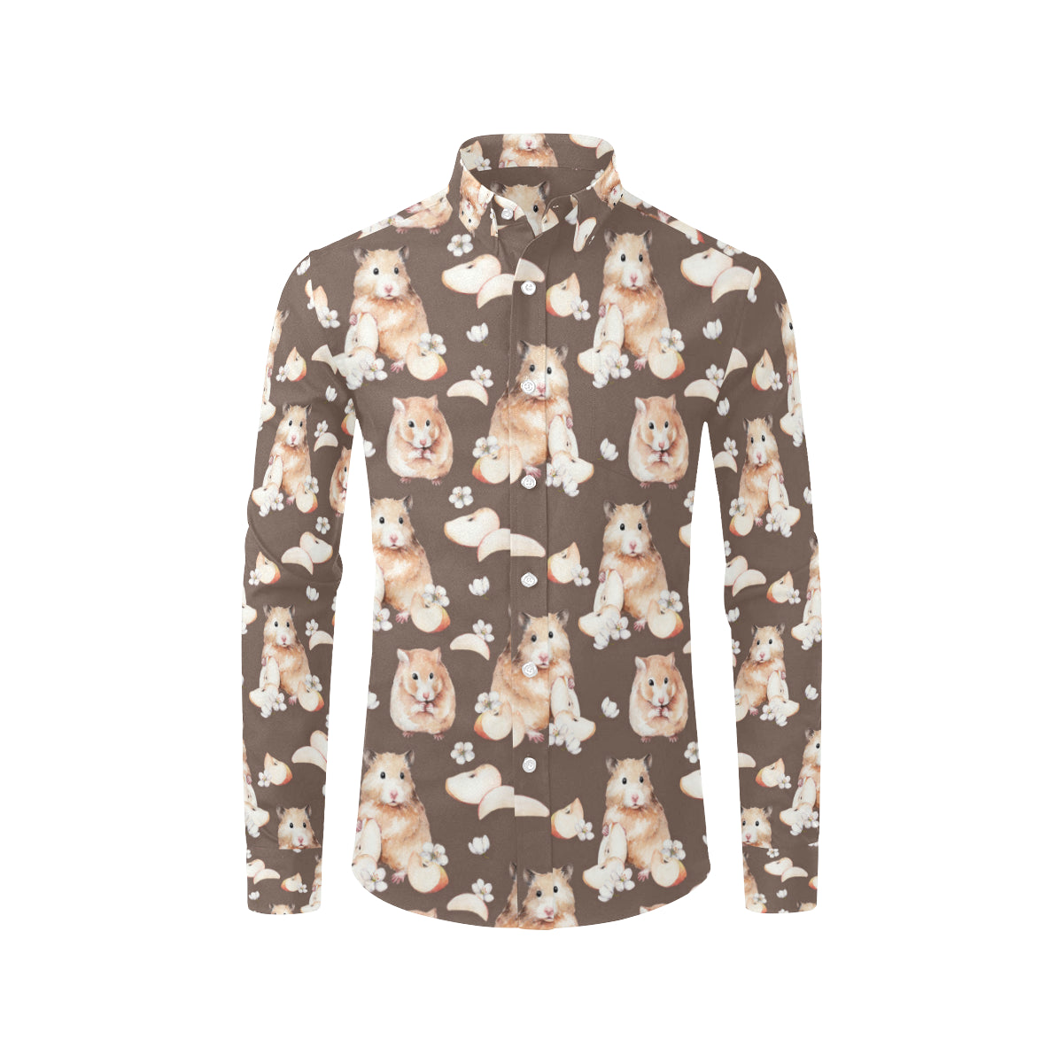 Hamster Pattern Print Design 03 Men's Long Sleeve Shirt
