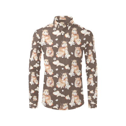 Hamster Pattern Print Design 03 Men's Long Sleeve Shirt