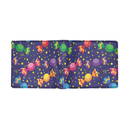 Candy Pattern Print Design CA06 Men's ID Card Wallet