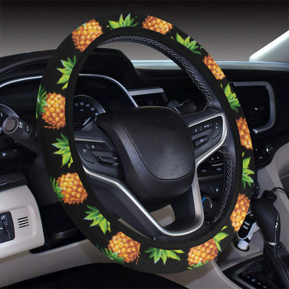 Pineapple Cute Print Design Pattern Steering Wheel Cover with Elastic Edge