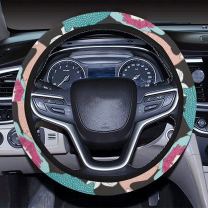 Guinea Fowl Pattern Print Design 03 Steering Wheel Cover with Elastic Edge