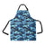 Camo Blue Pattern Print Design 04 Apron with Pocket