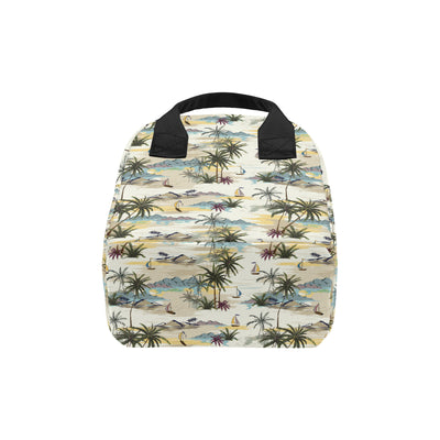 Palm Tree Beach Print Insulated Lunch Bag