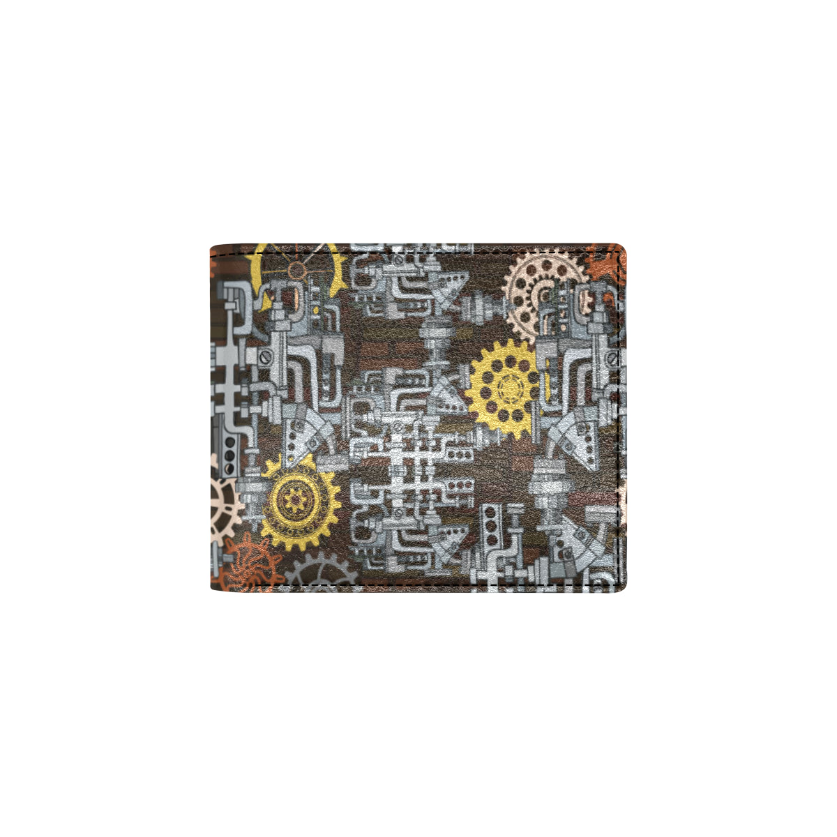 Mechanic Pattern Print Design 04 Men's ID Card Wallet