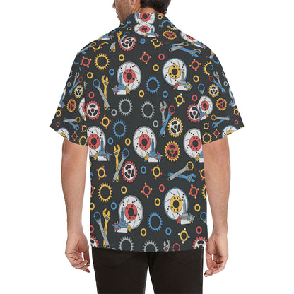 Mechanic Pattern Print Design 01 Men's Hawaiian Shirt