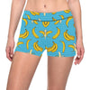 Banana Pattern Print Design BA08 Yoga Shorts