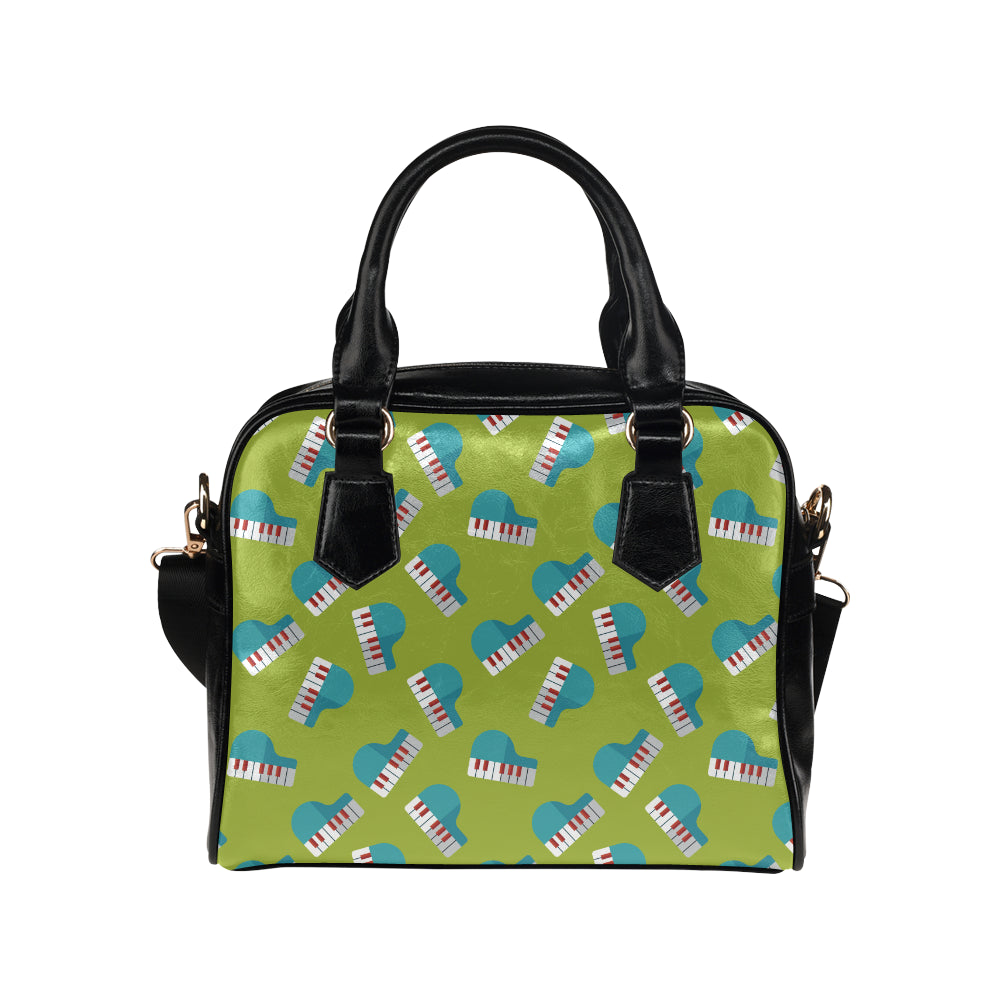 Piano Pattern Print Design 03 Shoulder Handbag