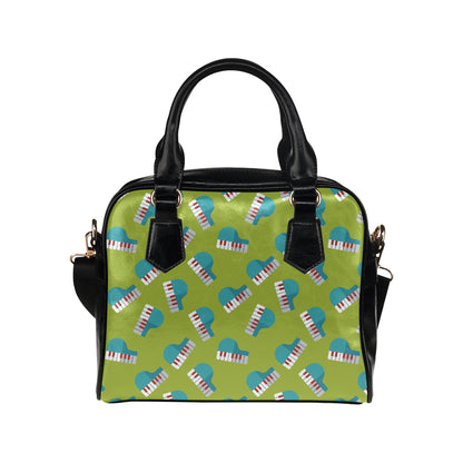Piano Pattern Print Design 03 Shoulder Handbag