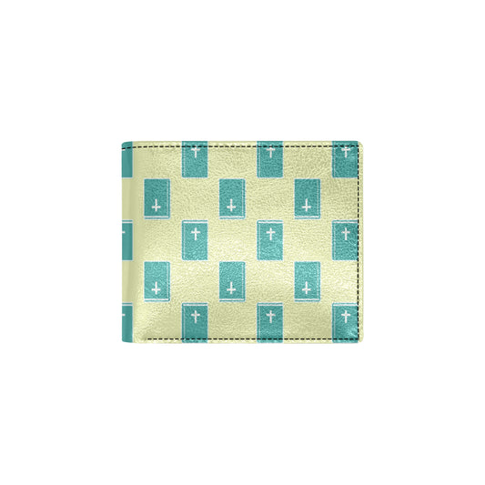 Bible Pattern Print Design 04 Men's ID Card Wallet