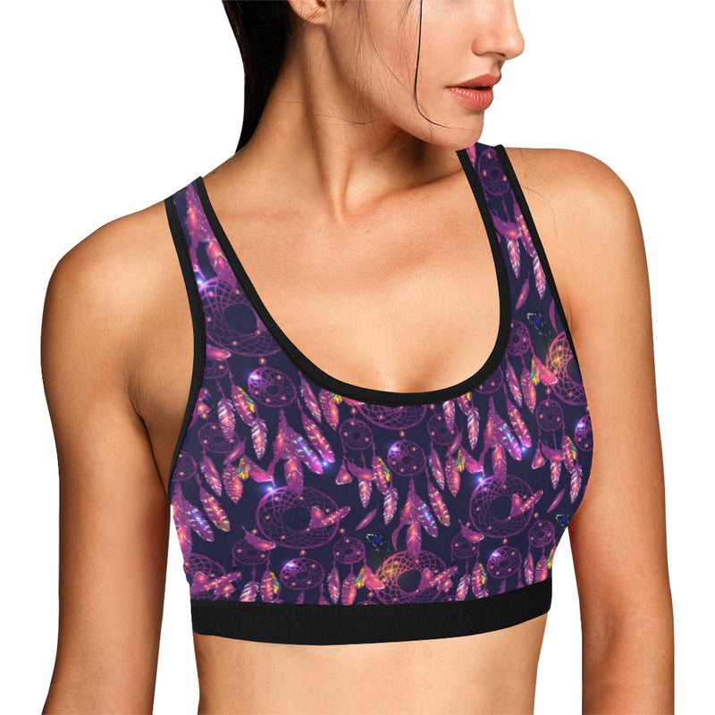 Dream catcher neon Sports Bra