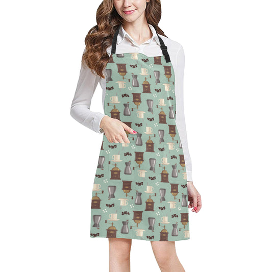 Coffee Pattern Print Design 04 Apron with Pocket