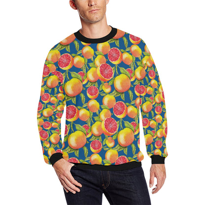 Grapefruit Pattern Print Design GF04 Men Long Sleeve Sweatshirt