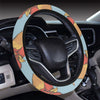 Rooster Pattern Print Design A05 Steering Wheel Cover with Elastic Edge