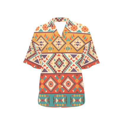 Navajo Pattern Print Design A01 Women's Hawaiian Shirt