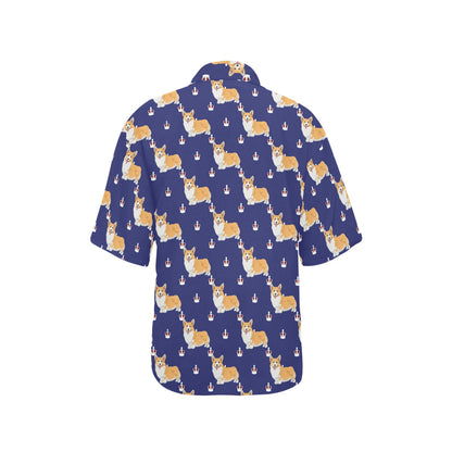 Pembroke Welsh Corgis Pattern Print Design A07 Women's Hawaiian Shirt