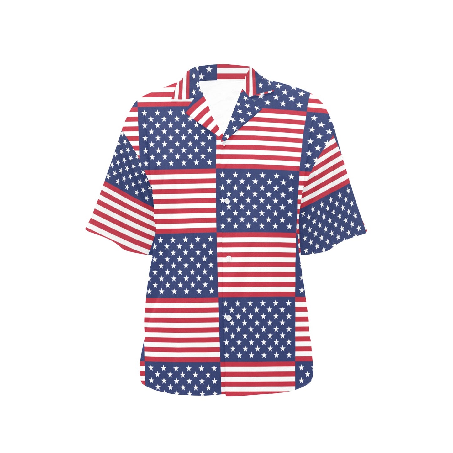 Patriotic US Flag Pattern Print Design A03 Women's Hawaiian Shirt