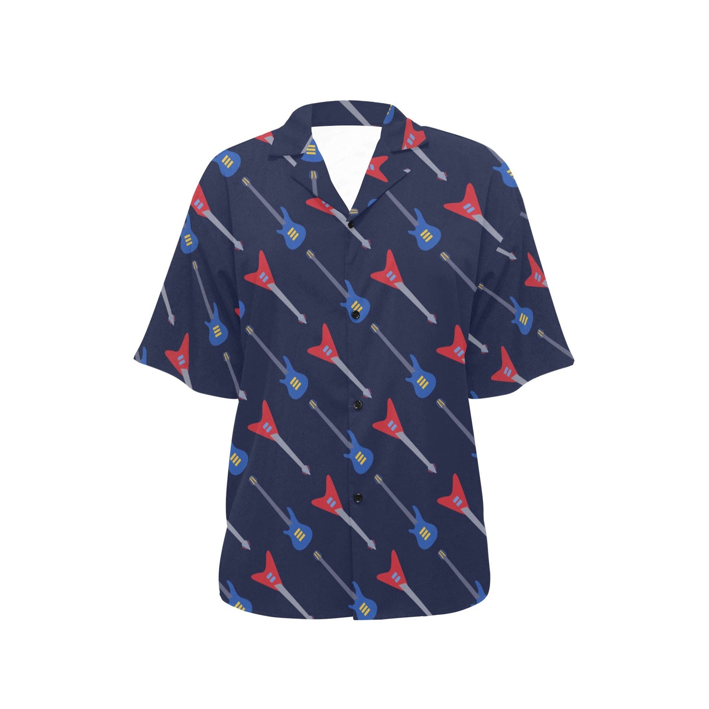 Electric Guitar Pattern Print Design 01 Women's Hawaiian Shirt