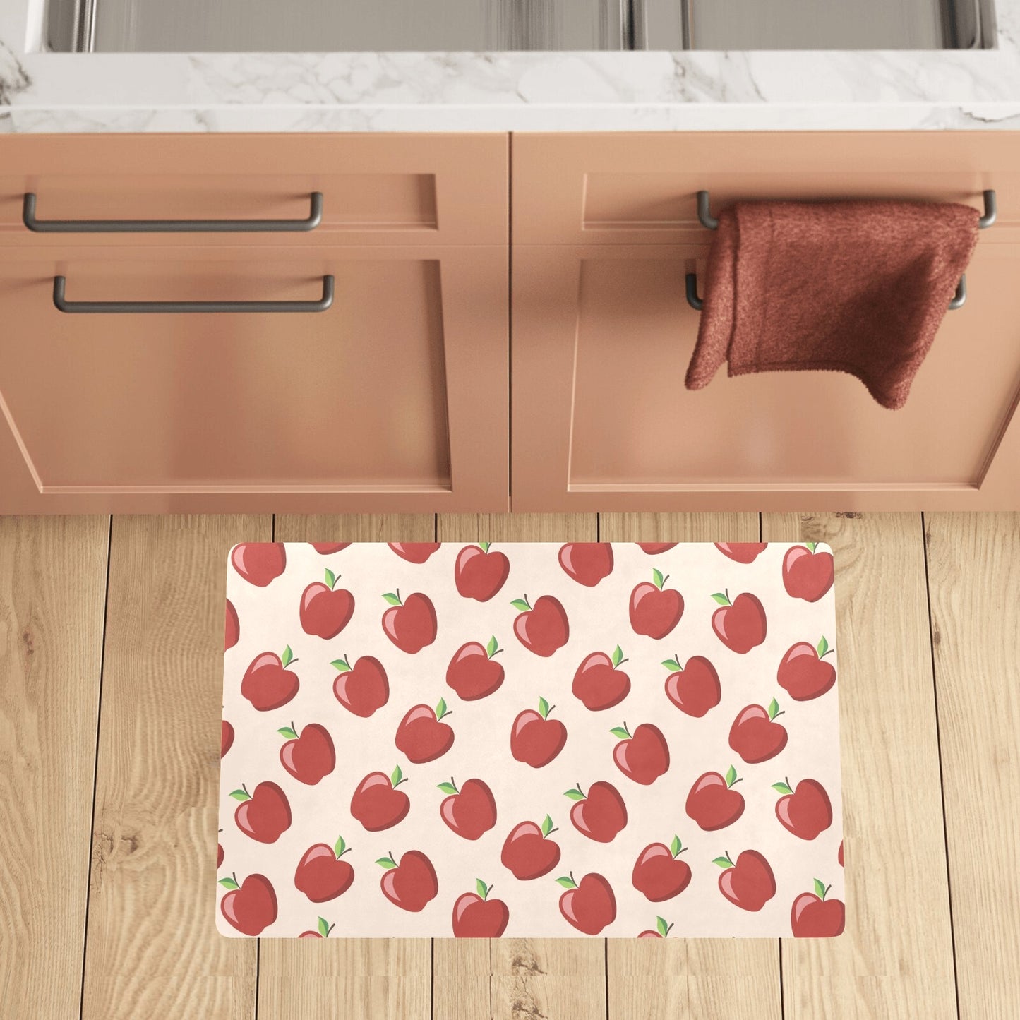 Apple Pattern Print Design AP01 Kitchen Mat