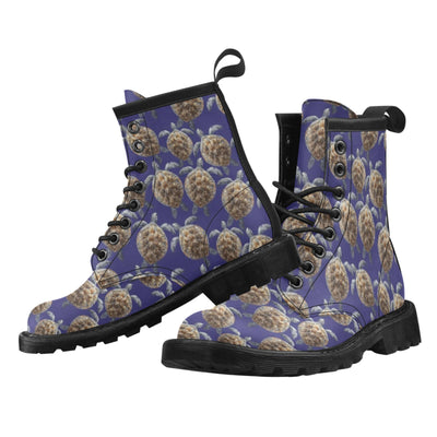 Sea Turtle Pattern Print Design T05 Women's Boots