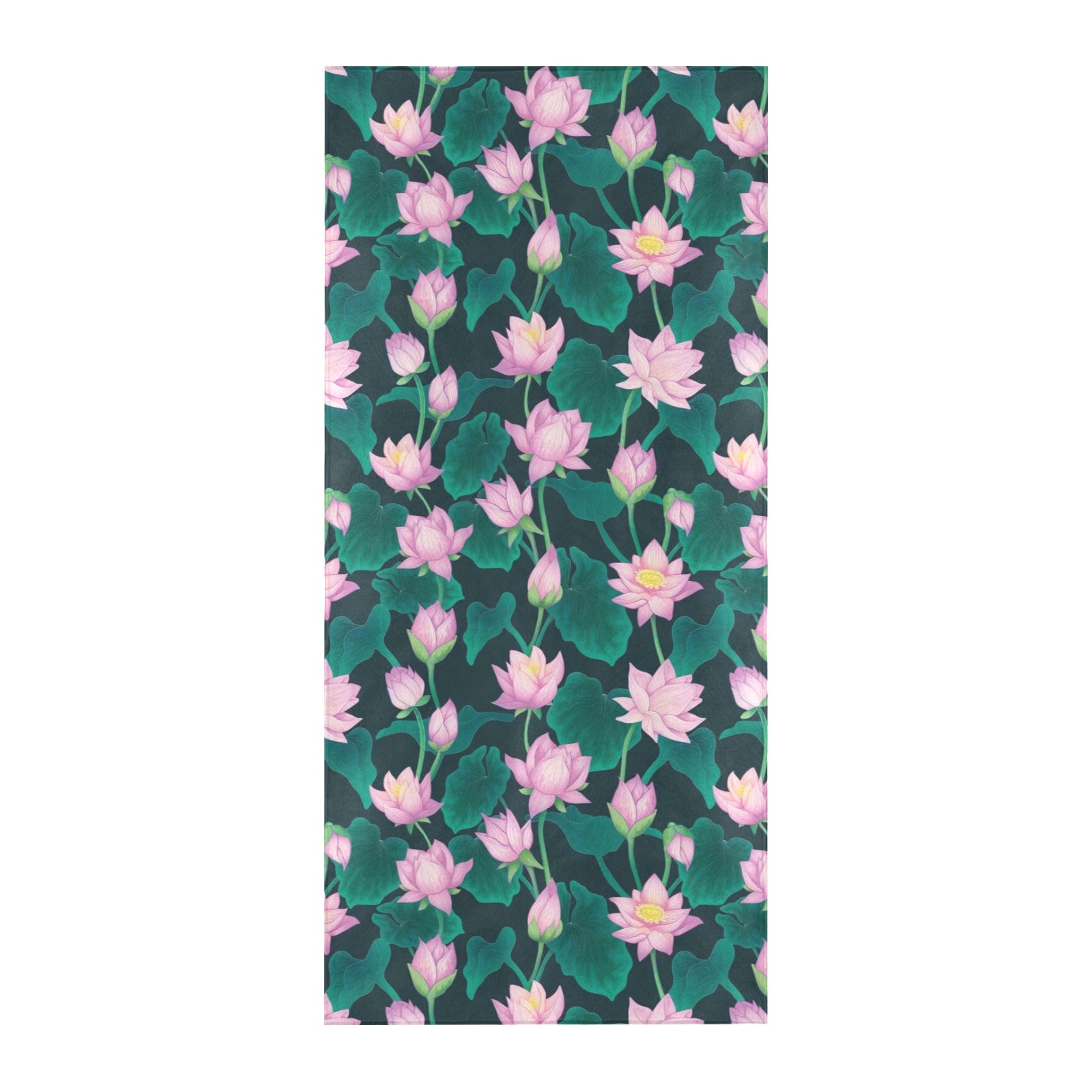 Water Lily Print Design LKS302 Beach Towel 32" x 71"