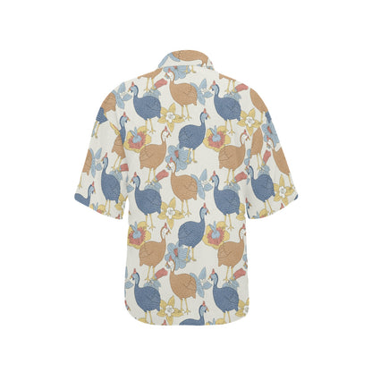 Guinea Fowl Pattern Print Design 01 Women's Hawaiian Shirt