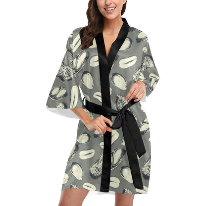 Peanut Pattern Print Design A01 Women's Short Kimono