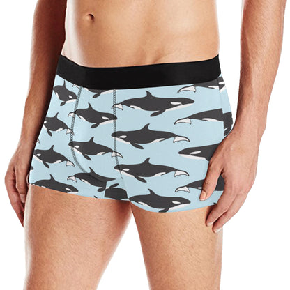 Killer Whale Pattern Print Design 01 Men's Boxer Briefs