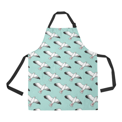 Pigeon Pattern Print Design 02 Apron with Pocket